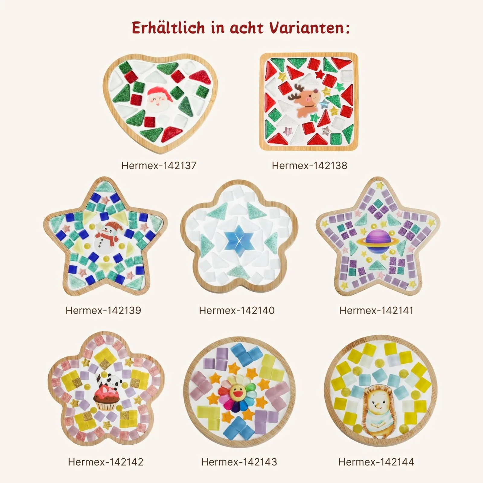 DIY-Mosaik-Bastelset Panda Mosaik-Untersetzer Blumen-Untersetzer - Image 9