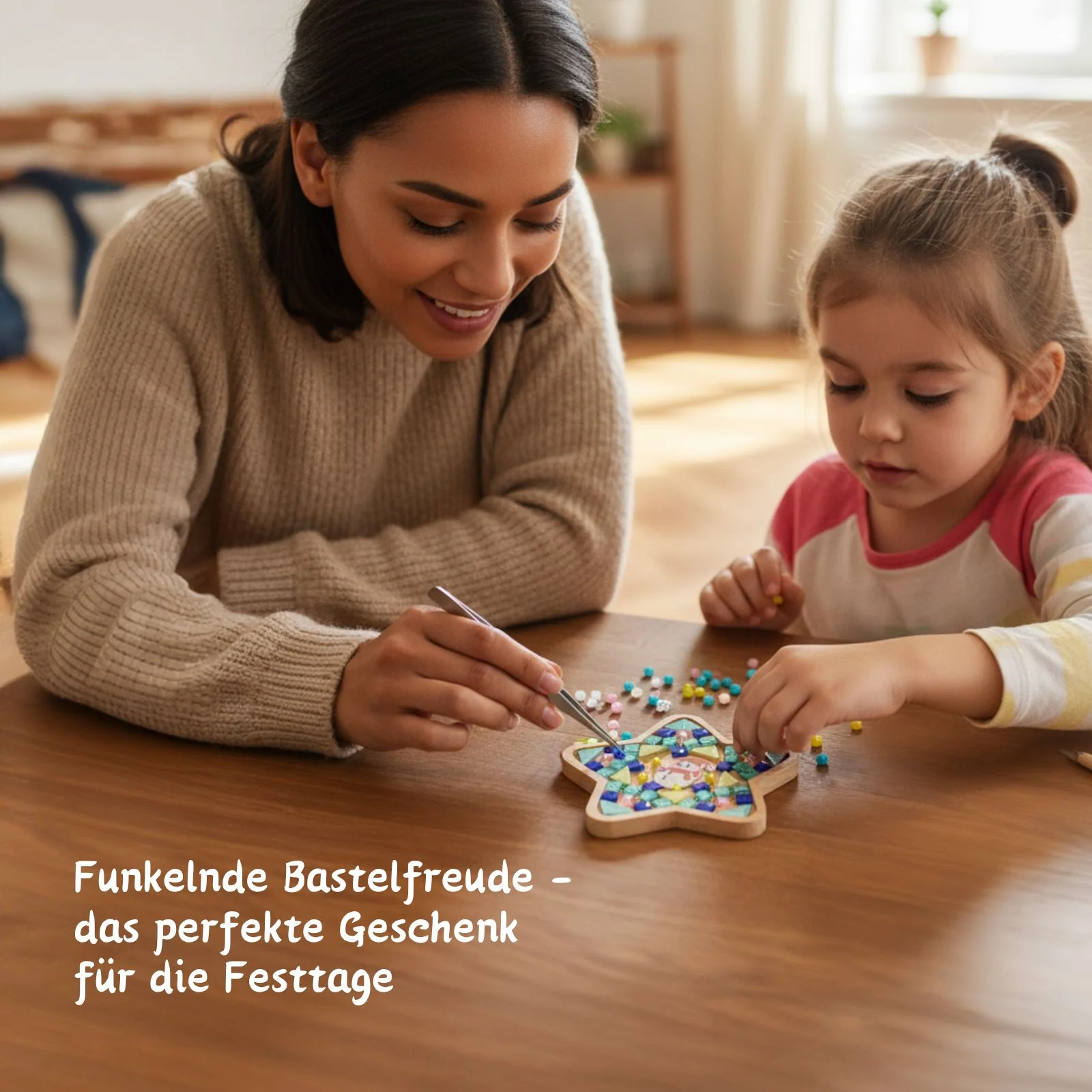 DIY-Mosaik-Bastelset Schneemann Mosaik-Untersetzer Stern-Untersetzer - Image 4