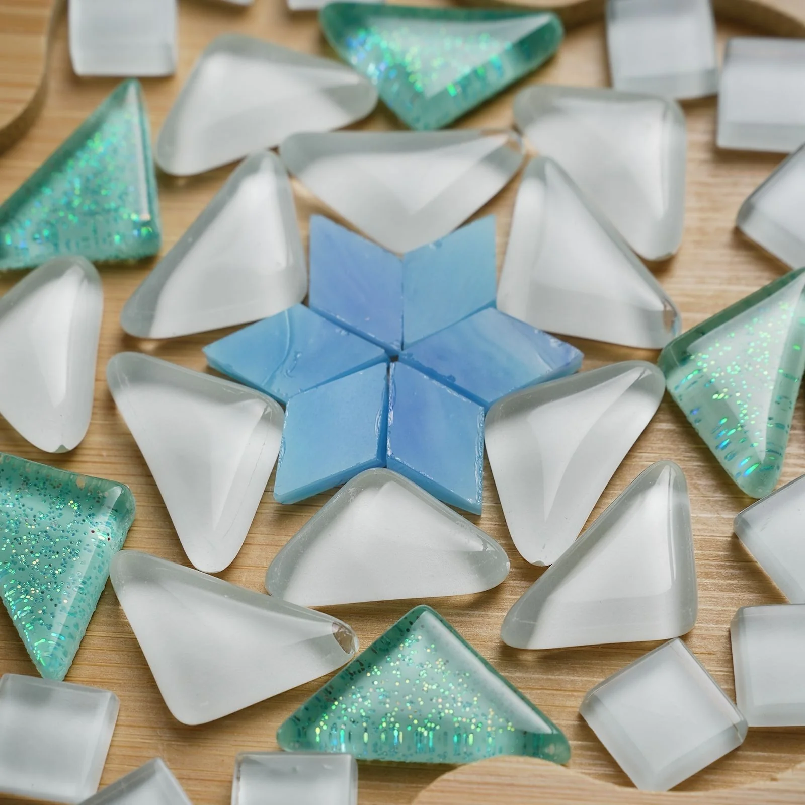DIY-Mosaik-Bastelset Stern Mosaik-Untersetzer Blumen-Untersetzer - Image 3