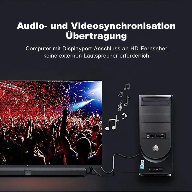 DP zu HDMI Kabel 5m DisplayPort zu HDMI DP zu HDMI-Anschlusskabel - Image 3