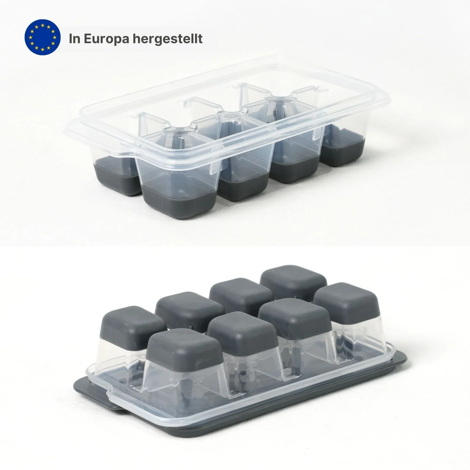 Eiswürfelbehälter mit Deckel Eiswürfelform Eiswürfelschale - Image 3