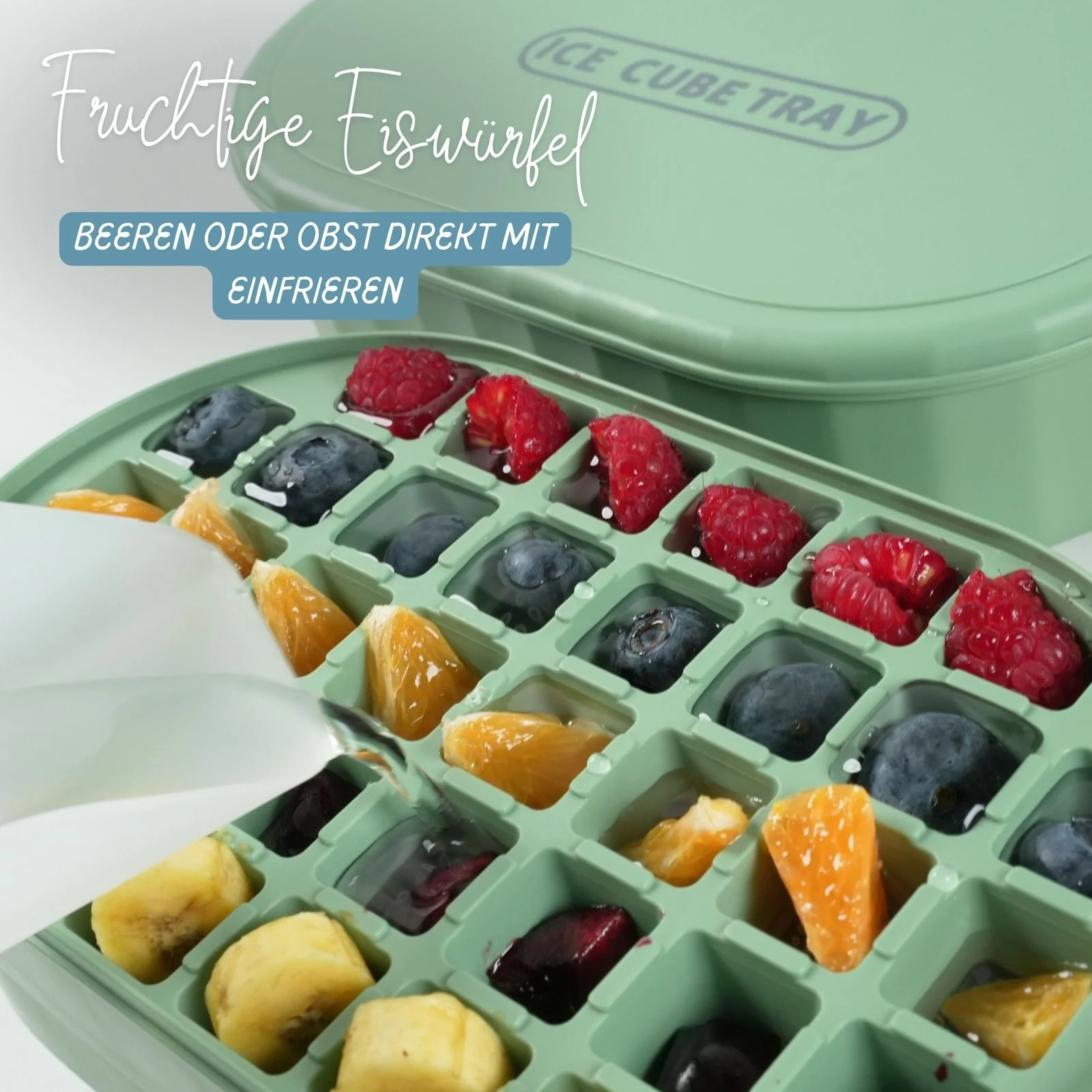 Eiswürfelform mit Aufbewahrungsbox Eiswürfel-Maker-Set Eiswürfelschale - Image 3