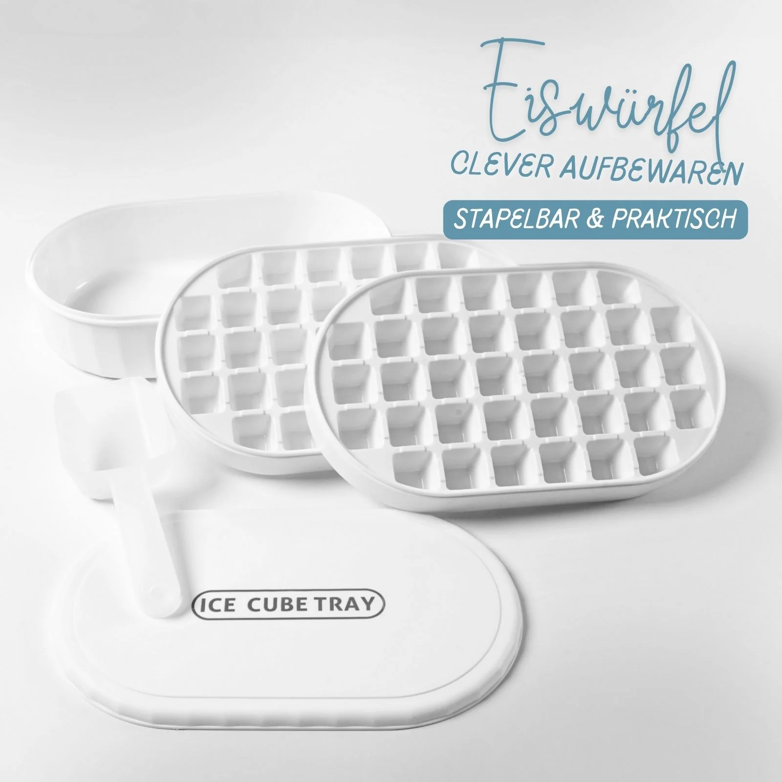 Eiswürfelform mit Aufbewahrungsbox Eiswürfelschale Eiswürfel-Maker-Set - Image 2