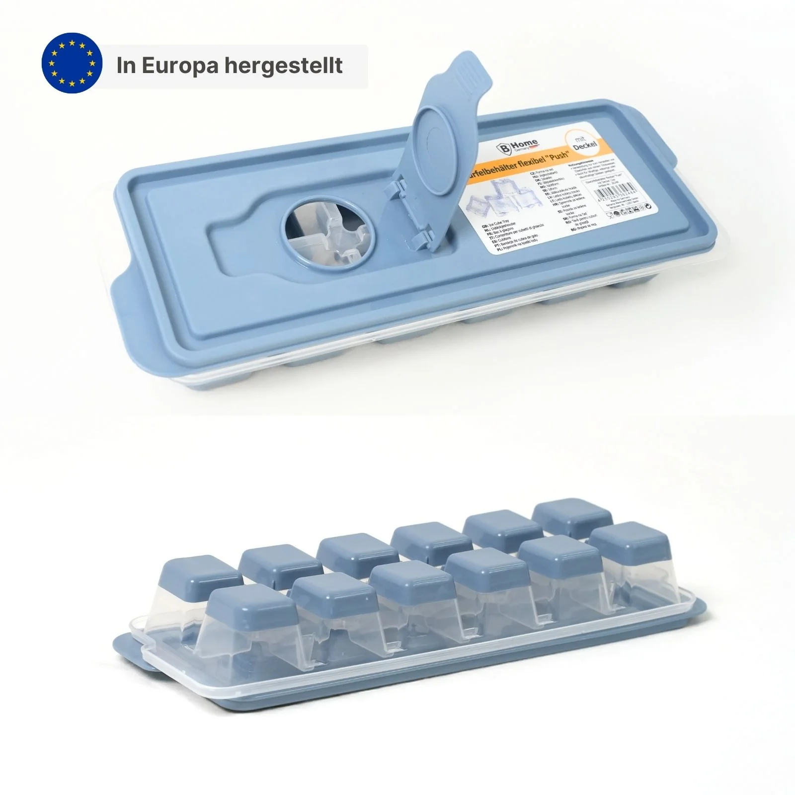 Eiswürfelform mit Deckel und Eingiesshilfe Eiswürfelbehälter - Image 3