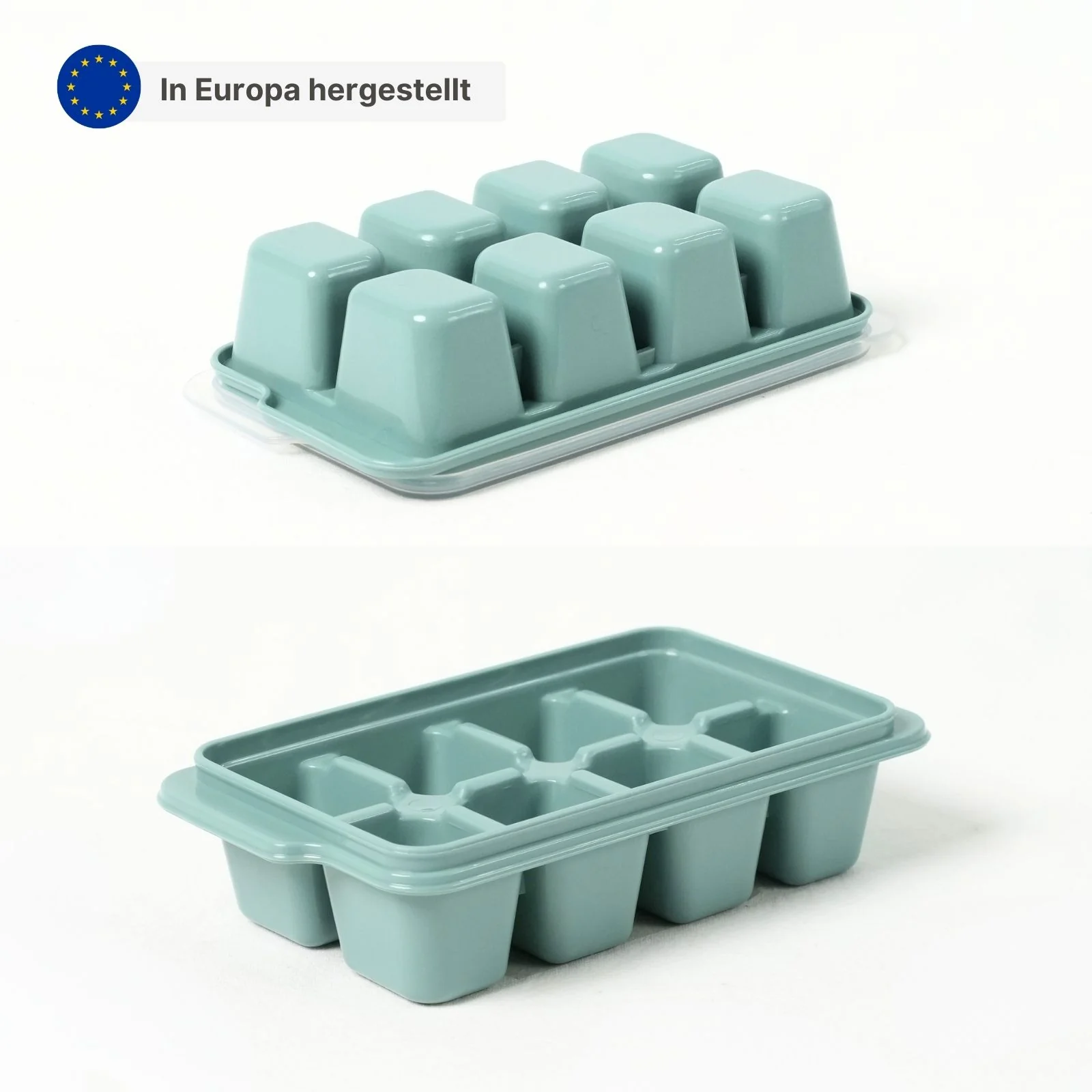Eiswürfelschale Eiswürfelbehälter mit Deckel Eiswürfelform - Image 3