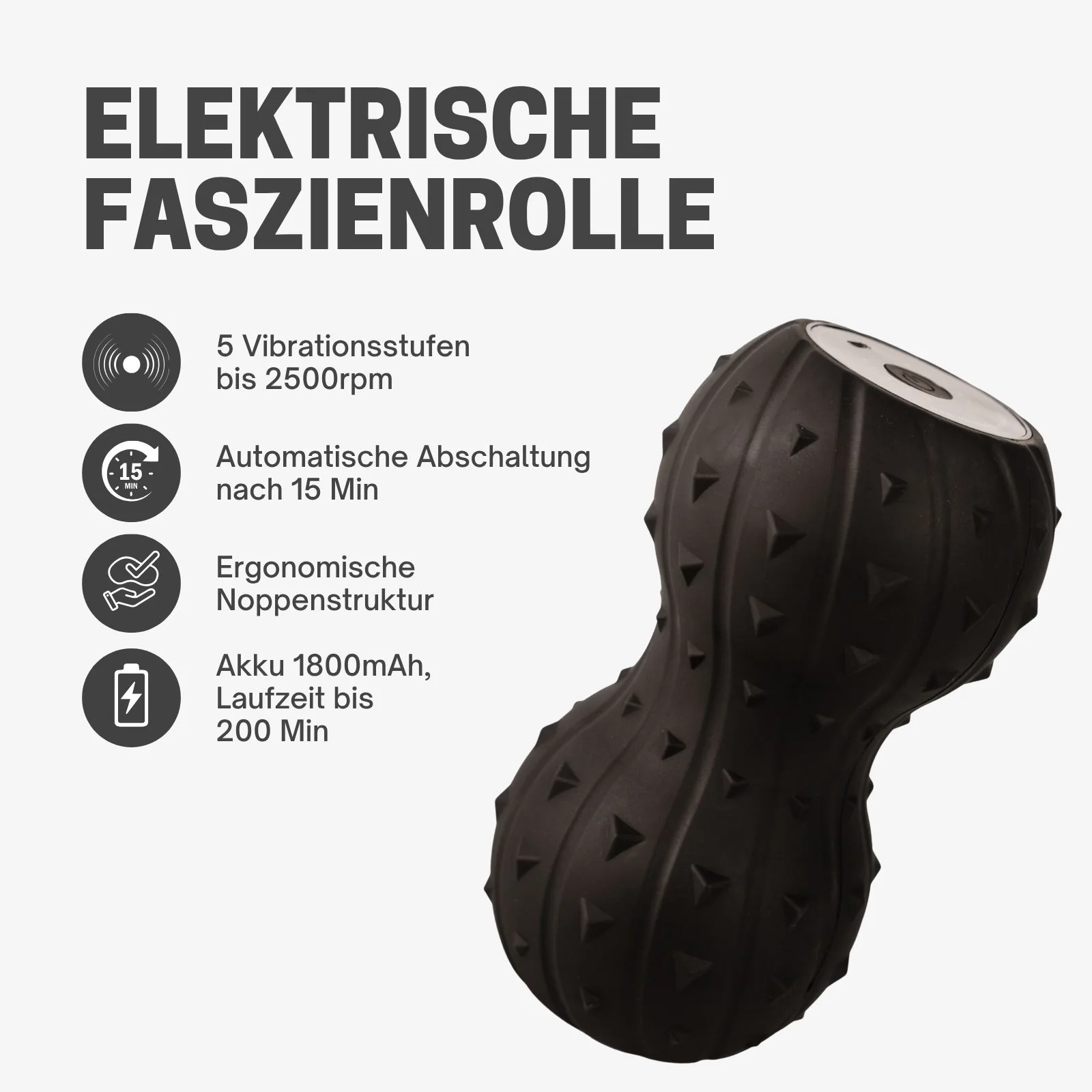 Elektrische Faszienrolle Fitnessrolle Vibrations-Massagerolle Knierolle - Image 2