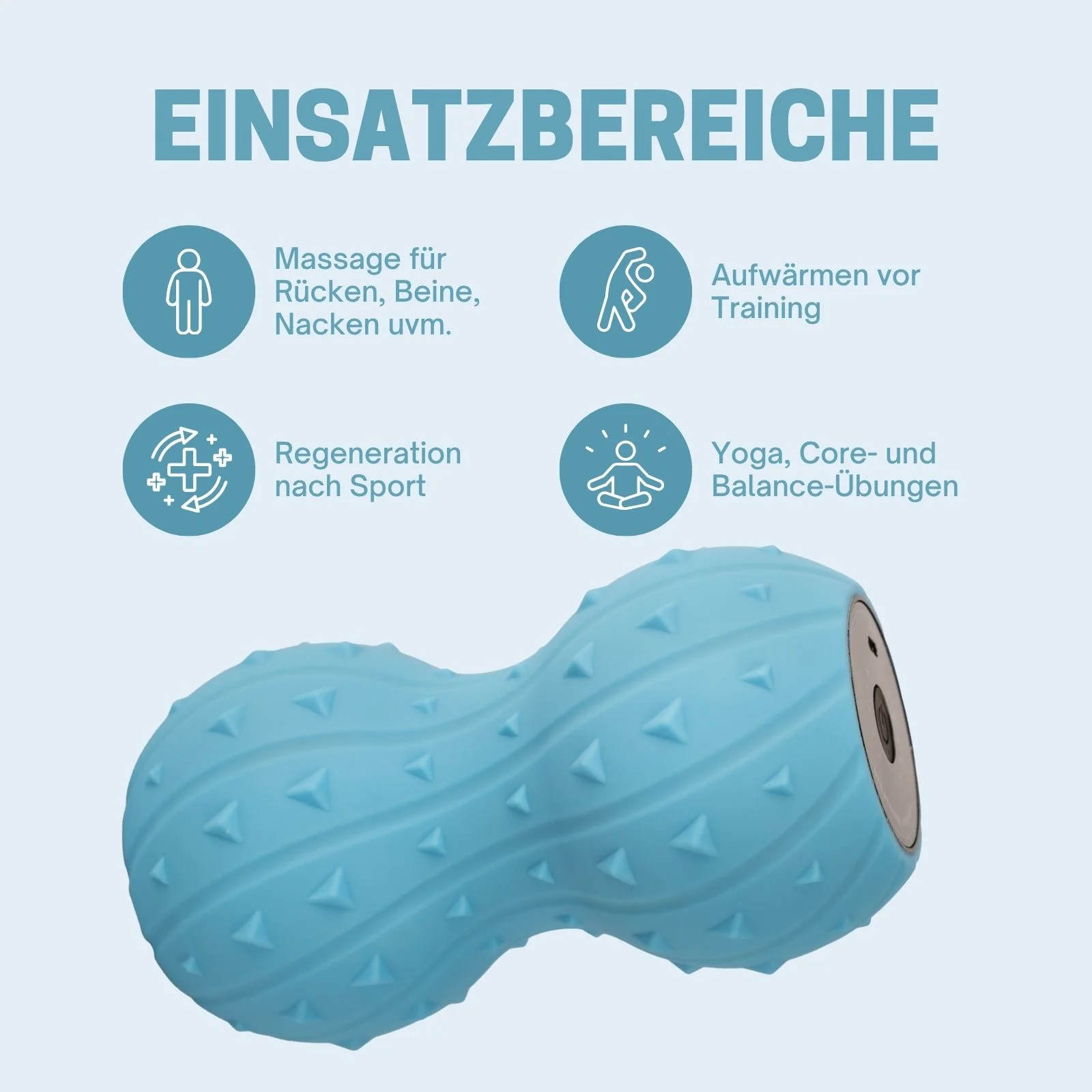 Elektrische Faszienrolle Vibrations-Massagerolle Fitnessrolle Knierolle - Image 5