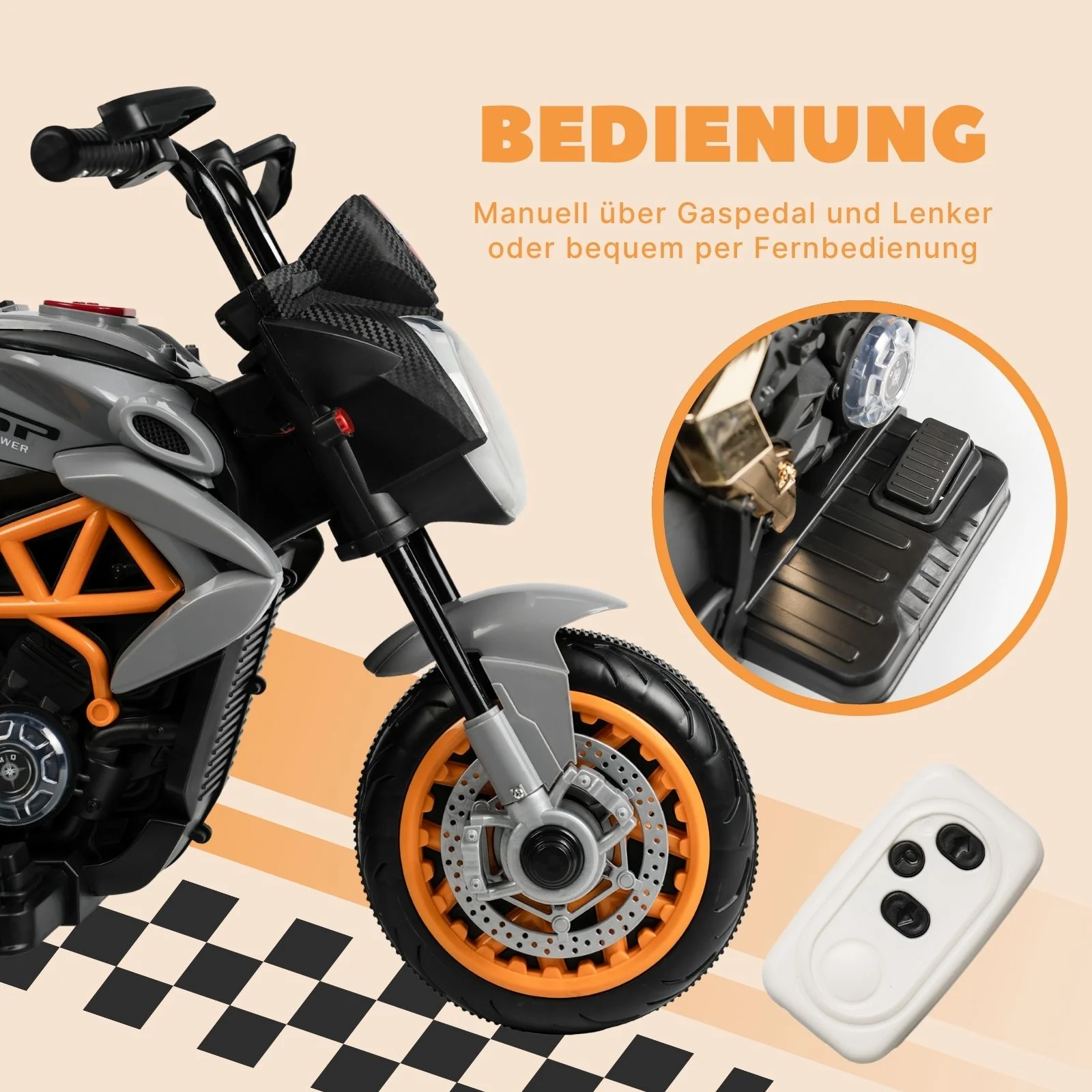 Elektro-Motorrad für Kinder Kinderfahrezug Elektro-Dreirad Spielzeug - Image 3