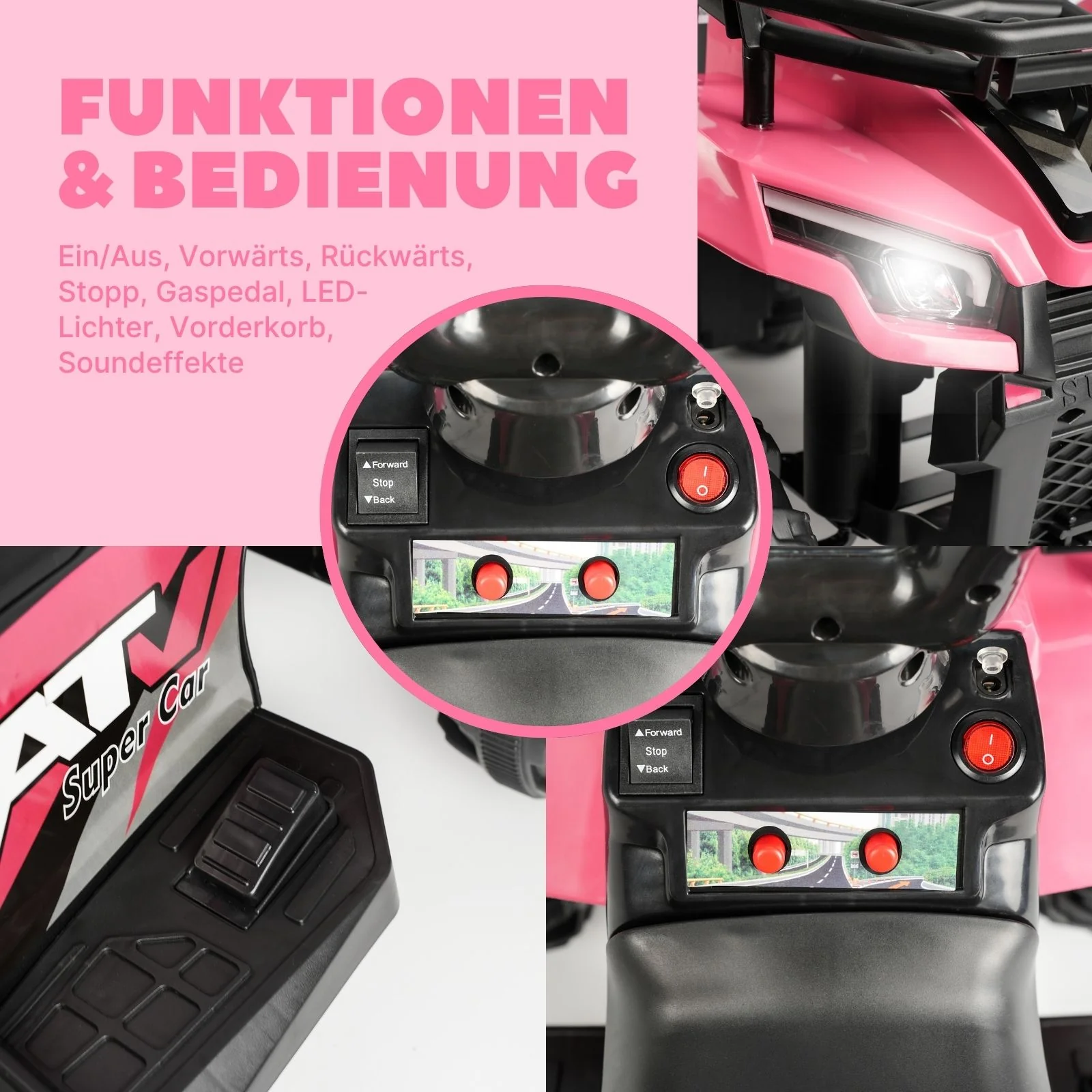 Elektro-Quad für Kinder Elektrofahrzeug ATV Kinderfahrzeug Spielzeug - Image 5
