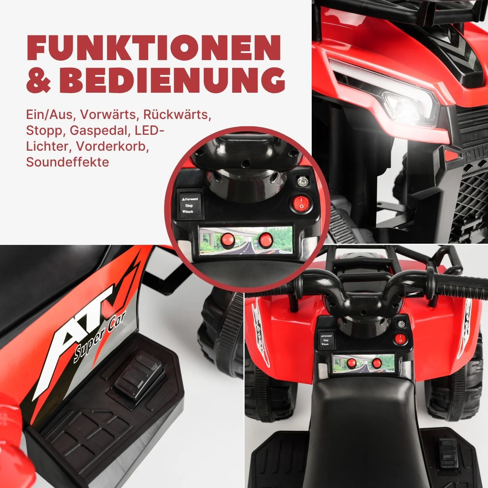 Elektro-Quad für Kinder Kinderfahrzeug Elektrofahrzeug Spielzeug ATV - Image 5