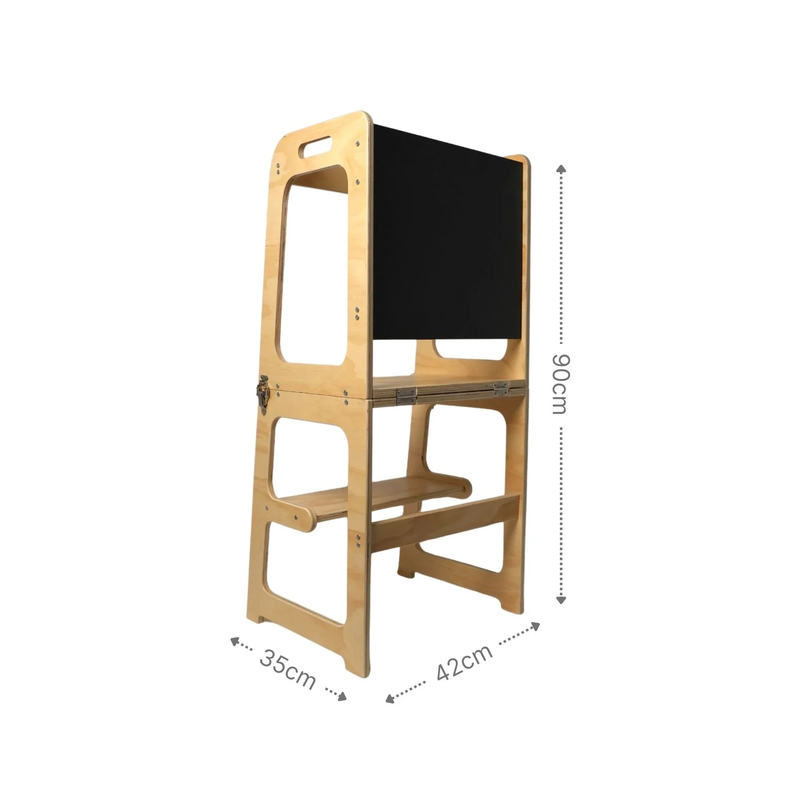 Faltbarer Kinder-Lernturm aus Holz mit Maltafel - Image 6