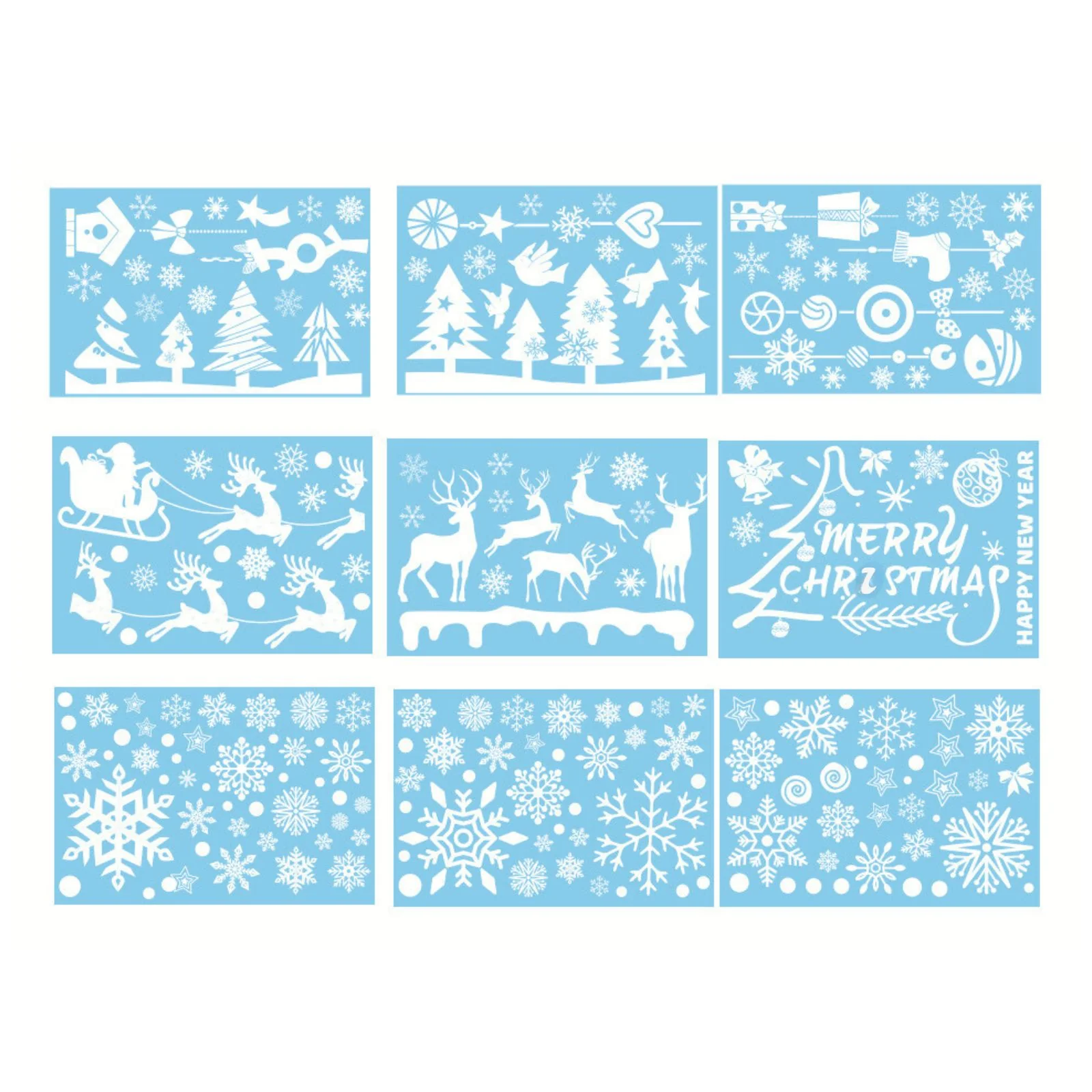 Fensterbilder Weihnachtssticker klebbar mit festlichen Motiven Weihnachtsaufkleber - Image 3