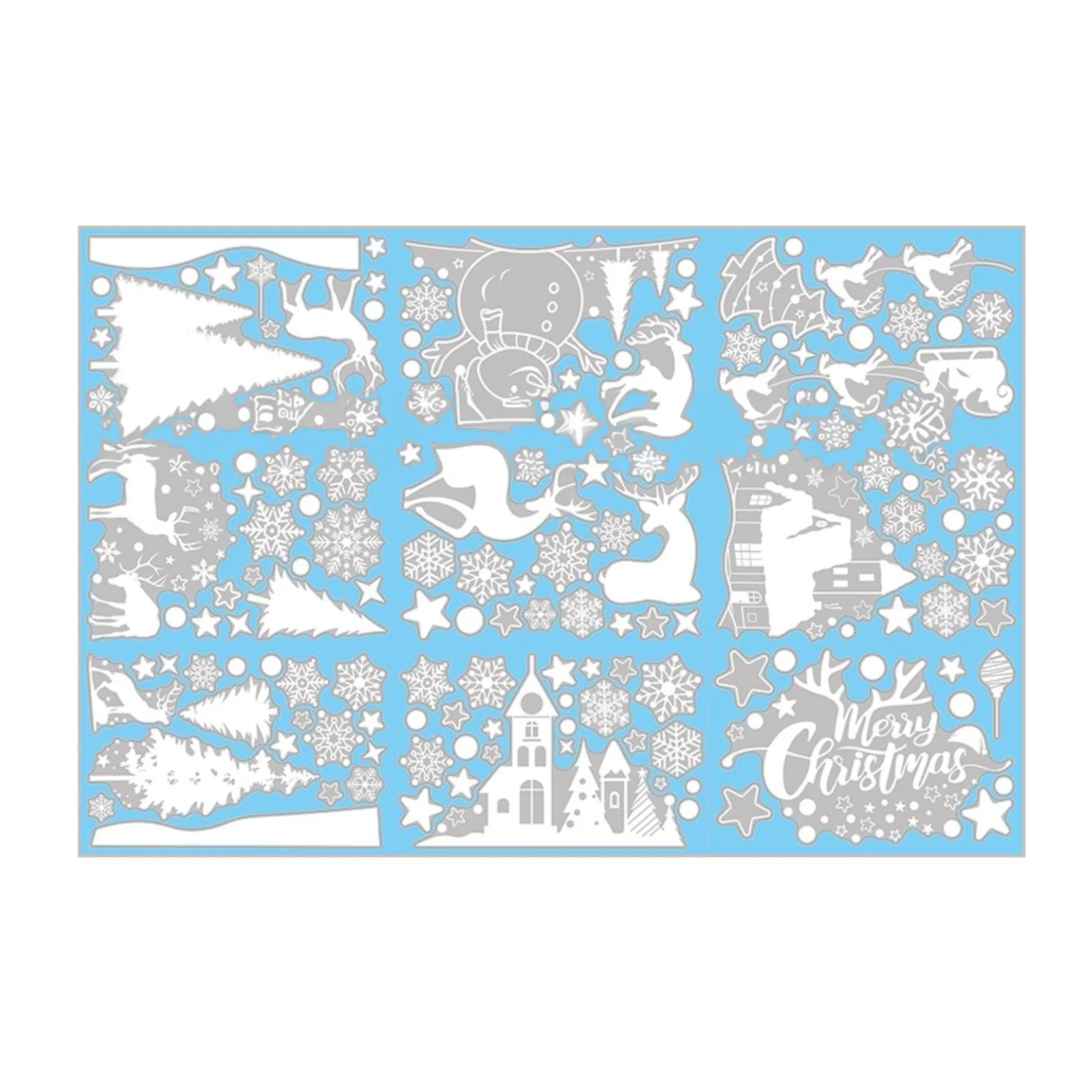 Fenstersticker Weihnachtsaufkleber Merry Christmas DIY Deko Glasfenster - Image 3