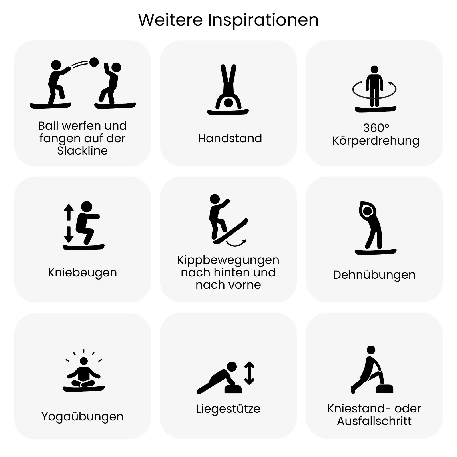 Fitness-Balanceboard mit Slackline Fitnessbrett Balancebrett - Image 6