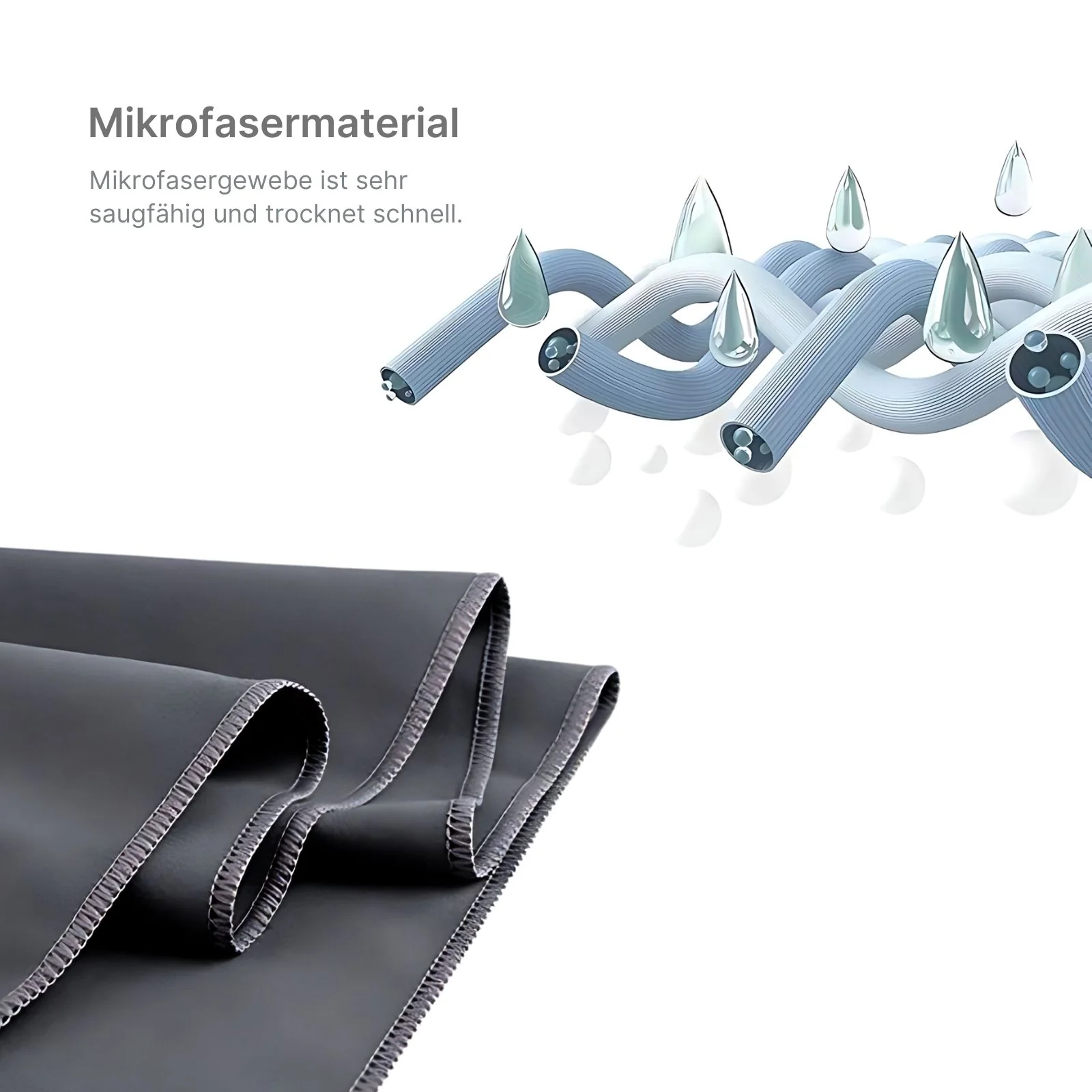 Fitnesshandtuch Mikrofaser-Sporthandtuch Strandtuch Badetuch - Image 3