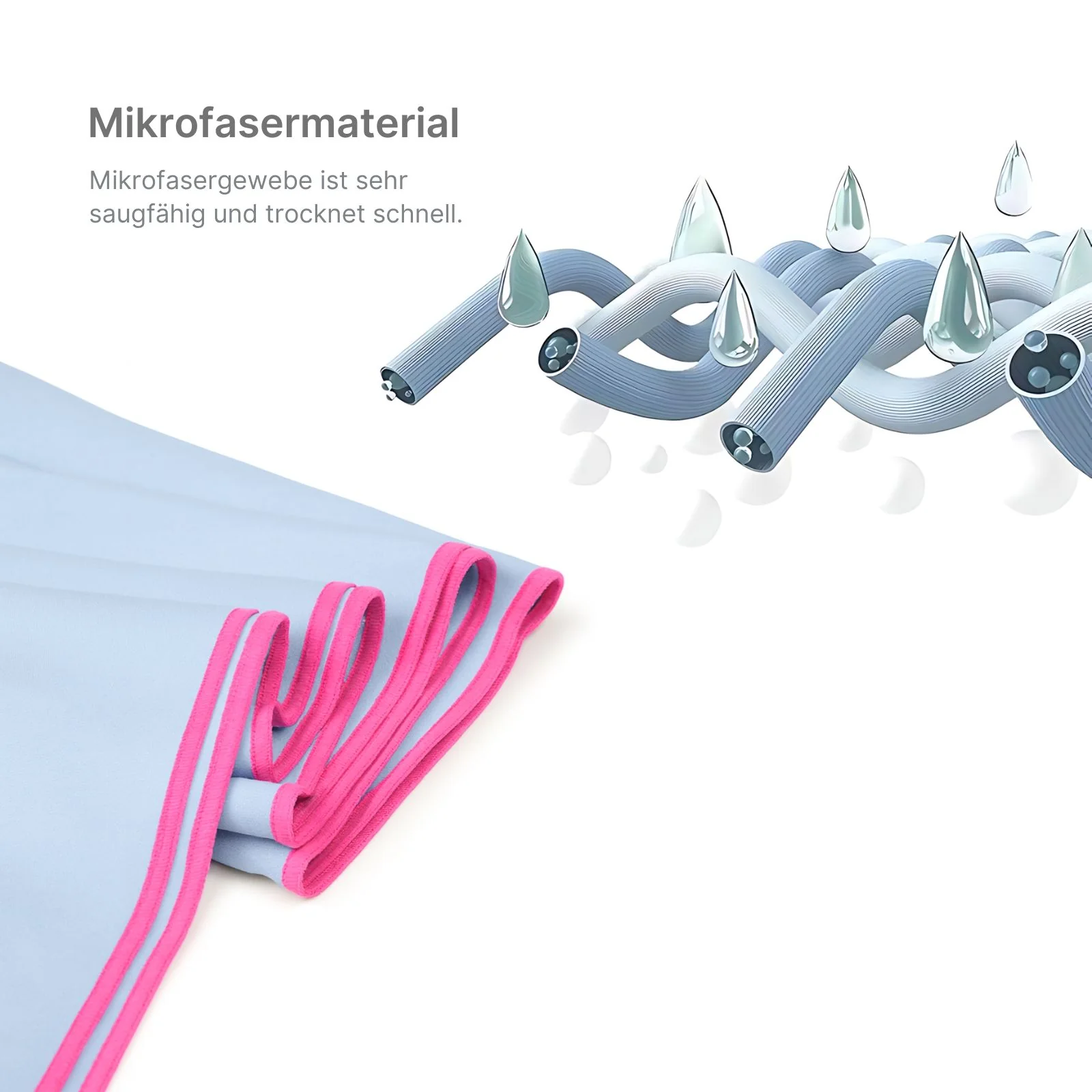 Fitnesshandtuch Strandtuch Mikrofaser-Sporthandtuch Badetuch - Image 3