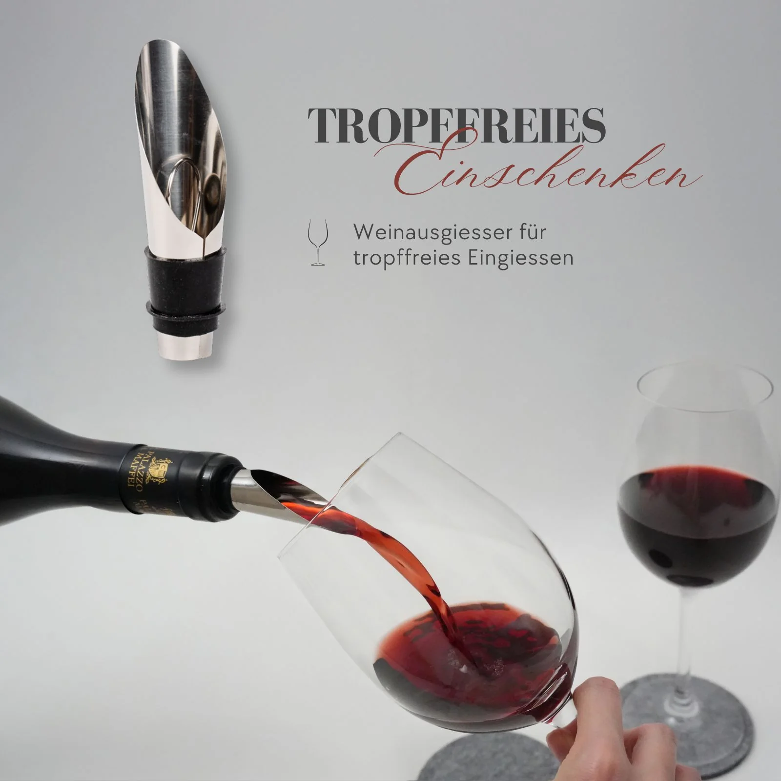Flaschenöffner-Set Weinausgiesser Weinöffner Weinstopper Korkenzieher - Image 2