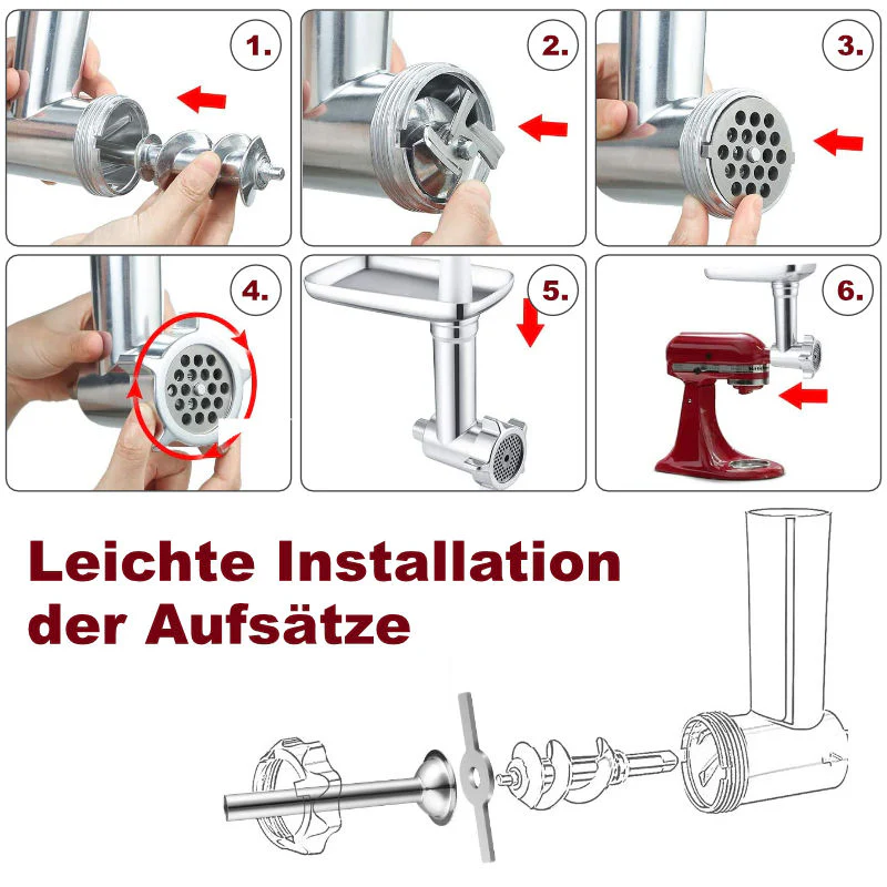Alternativer Fleischwolf-Aufsatz für KitchenAid Fleischwolfvorsatz - Image 5