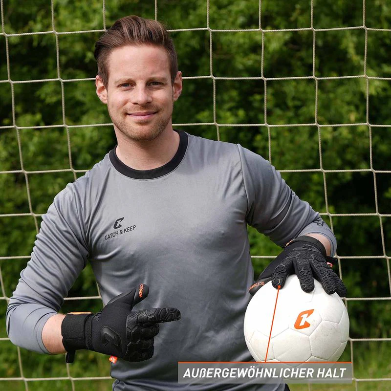 Fussballhandschuhe Fly Dark Soul Gr. 12 Schwarz Torwart Keeper Goalie Handschuhe - Image 3
