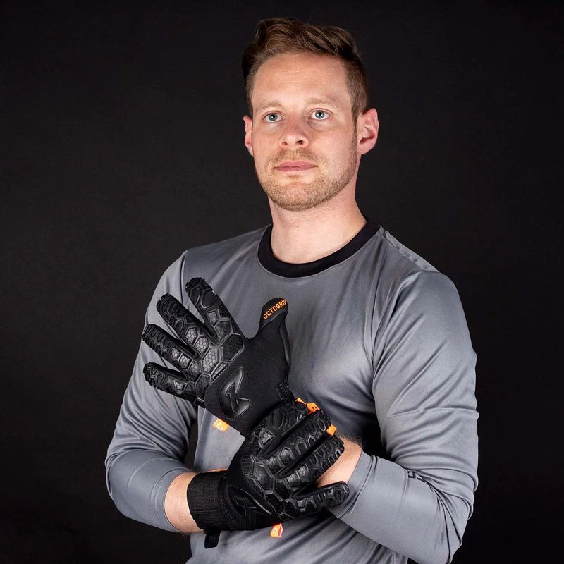 Fussballhandschuhe Fly Dark Soul Gr. 12 Schwarz Torwart Keeper Goalie Handschuhe - Image 4
