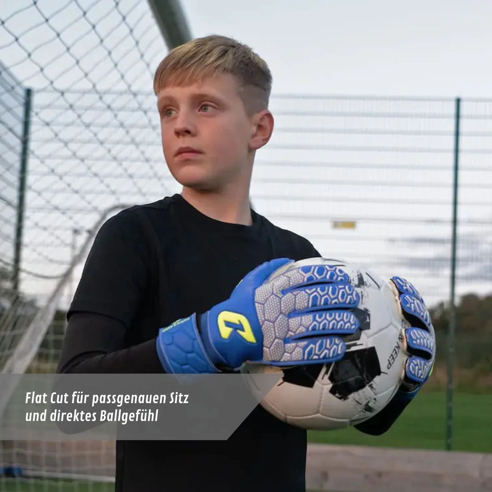 Fussballhandschuhe Fly Kids Blue Soul Gr. 4 Torwart Goalie Handschuhe - Image 5