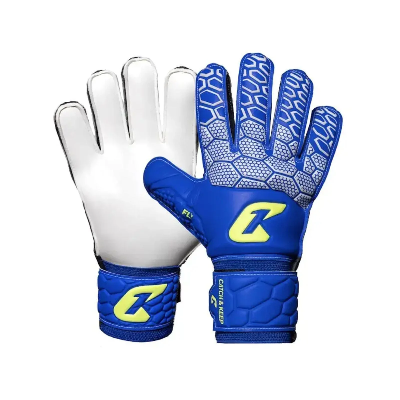 Fussballhandschuhe Fly Kids Blue Soul Gr. 6 Torwart Goalie Handschuhe