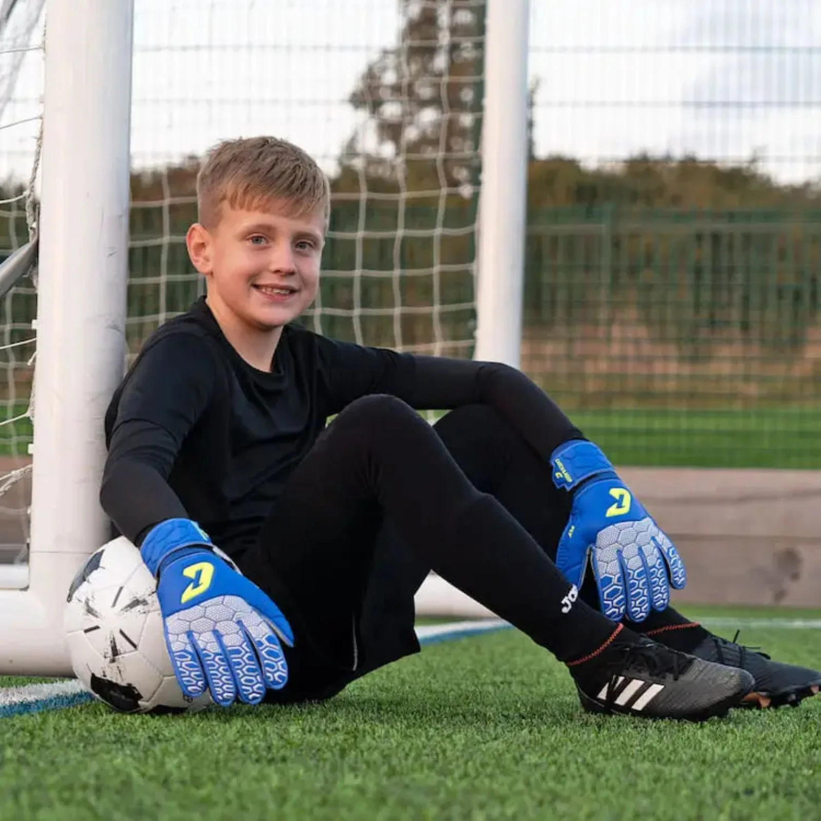 Fussballhandschuhe Fly Kids Blue Soul Gr. 6 Torwart Goalie Handschuhe - Image 7