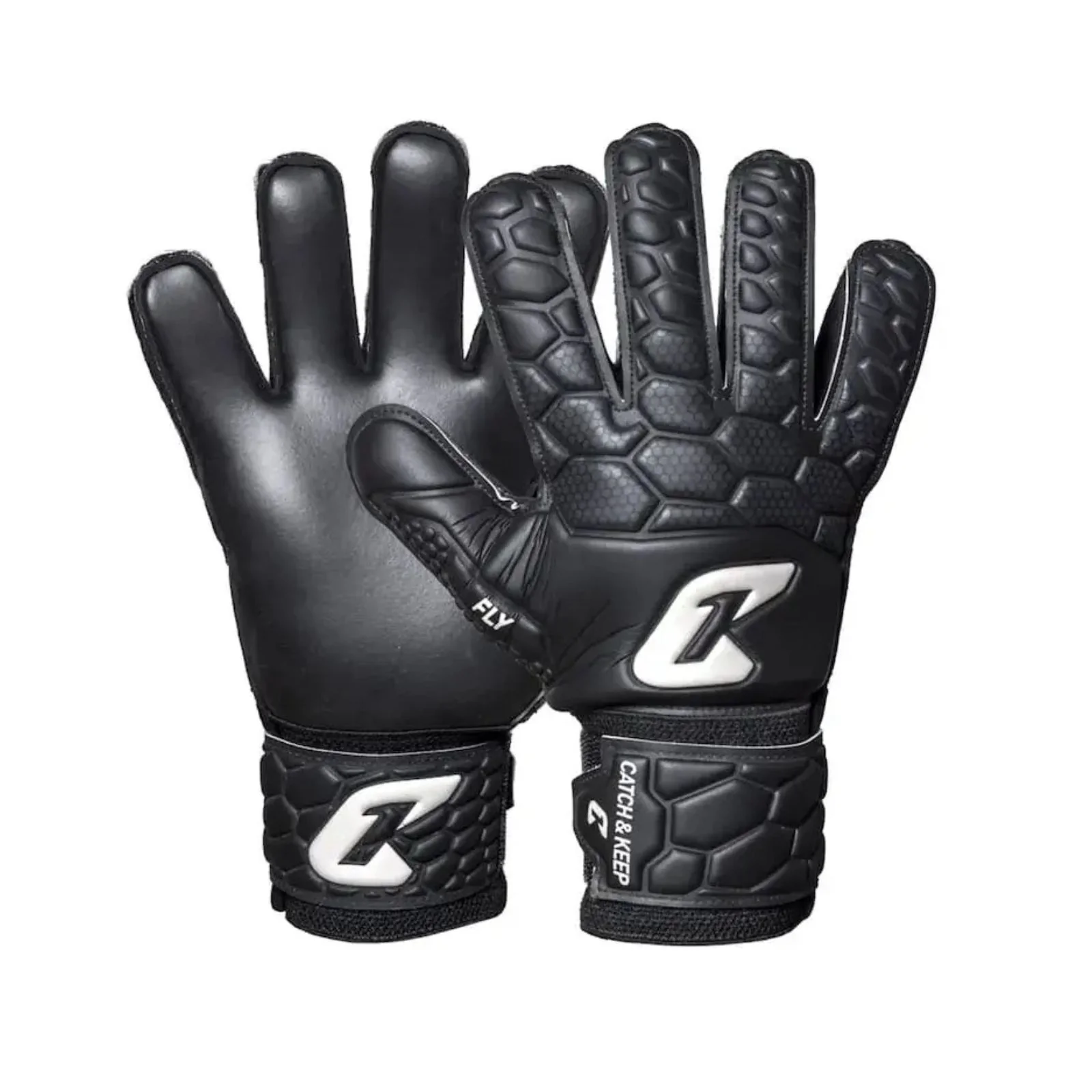 Fussballhandschuhe Fly Kids Dark Soul Gr. 5 Torwart Goalie Handschuhe