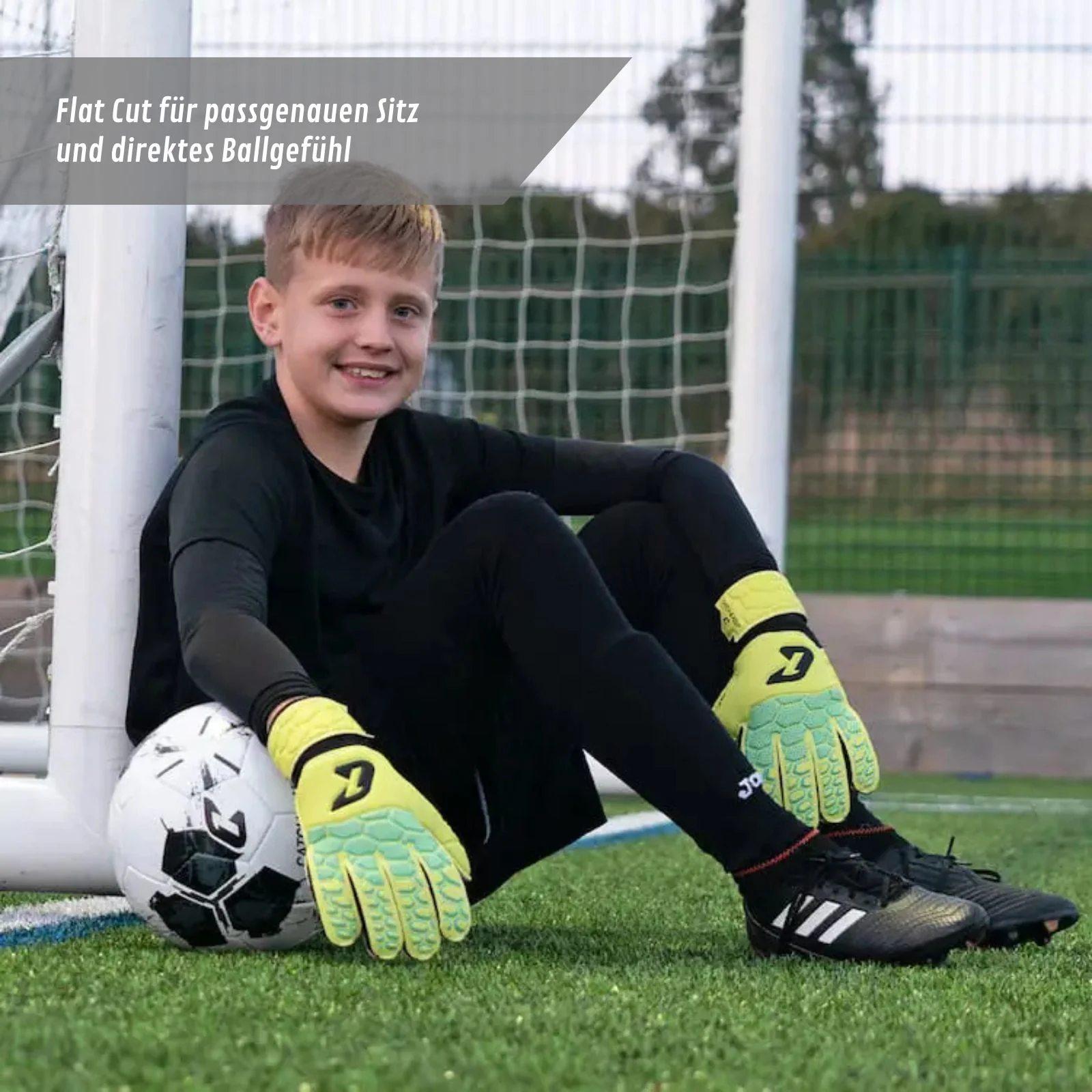 Fussballhandschuhe Fly Kids Green Soul Gr. 7 Torwart Goalie Handschuhe - Image 5