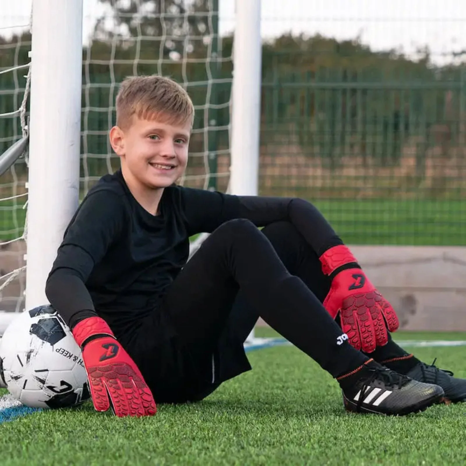 Fussballhandschuhe Fly Kids Red Soul Gr. 5 Torwart Goalie Handschuhe - Image 7