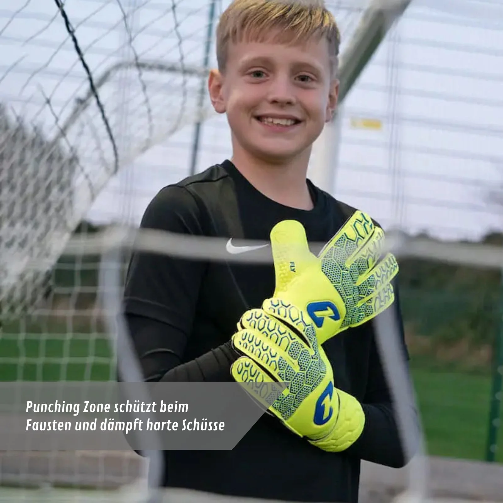 Fussballhandschuhe Fly Kids Yellow Soul Gr. 6 Torwart Goalie Handschuhe - Image 3