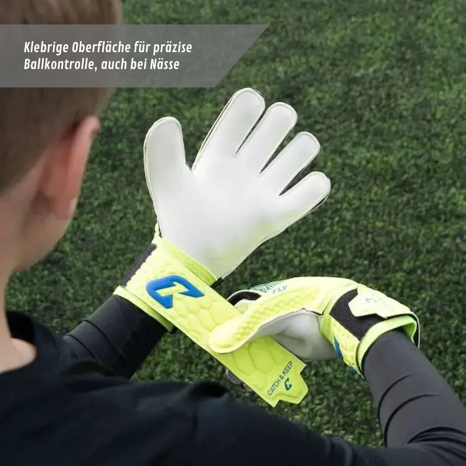 Fussballhandschuhe Fly Kids Yellow Soul Gr. 6 Torwart Goalie Handschuhe - Image 4