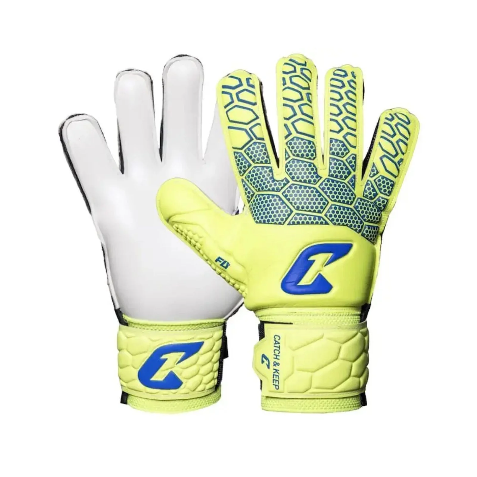 Fussballhandschuhe Fly Kids Yellow Soul Gr. 7 Torwart Goalie Handschuhe
