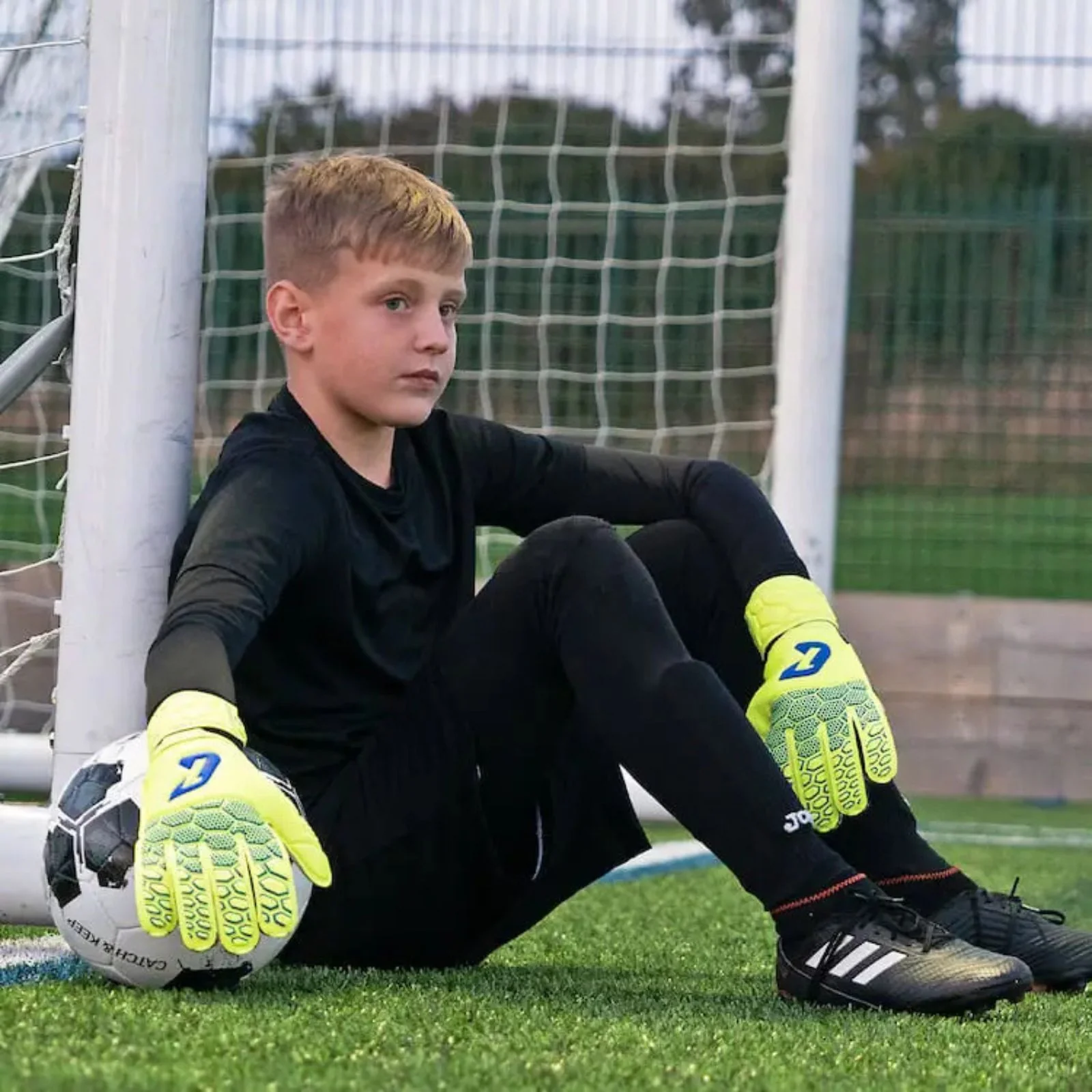 Fussballhandschuhe Fly Kids Yellow Soul Gr. 7 Torwart Goalie Handschuhe - Image 7