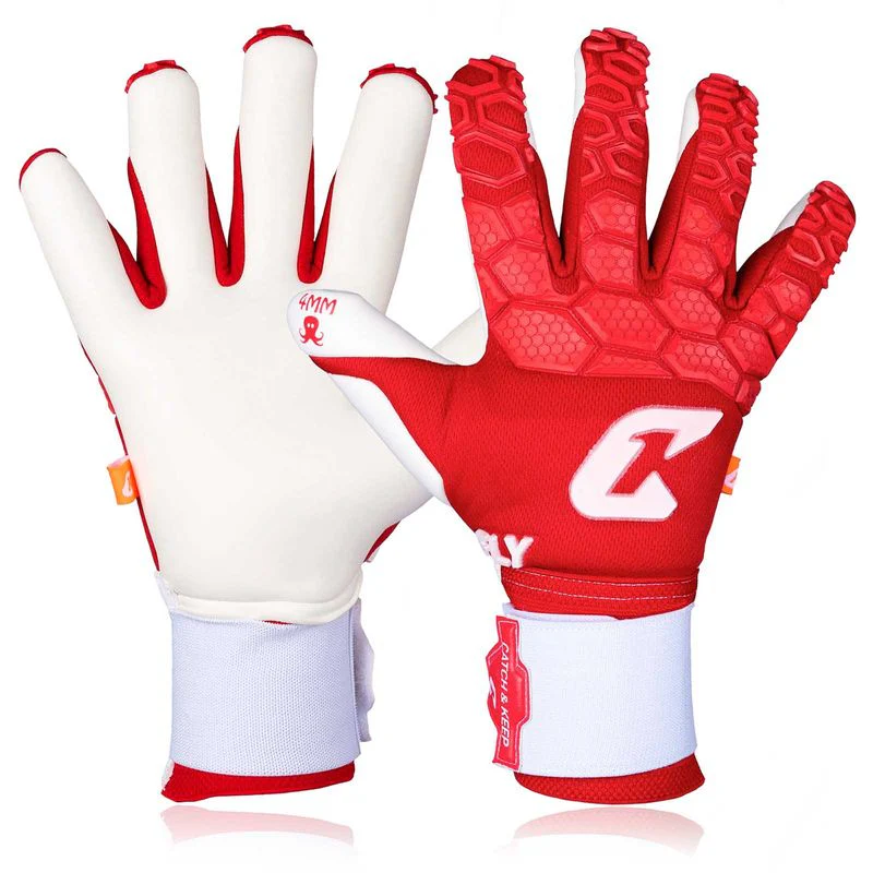 Fussballhandschuhe Fly Red Soul Gr. 9.5 Rot Torwart Keeper Goalie Handschuhe