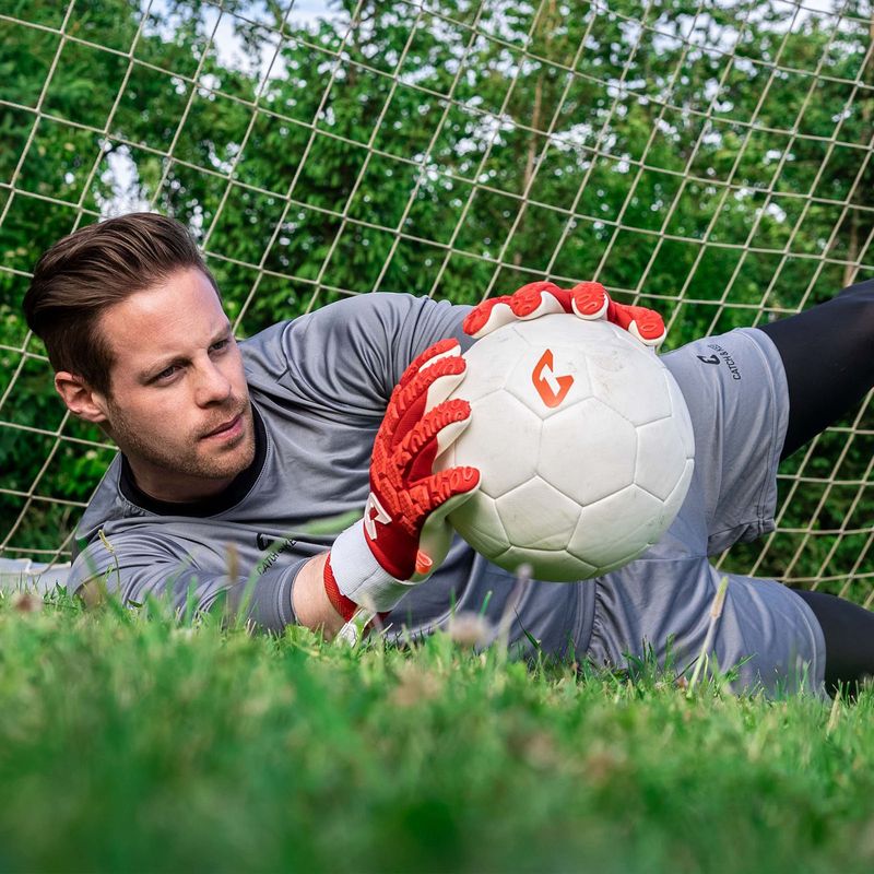 Fussballhandschuhe Fly Red Soul Gr. 9.5 Rot Torwart Keeper Goalie Handschuhe - Image 6