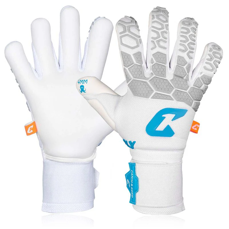 Fussballhandschuhe Fly White Soul Gr. 9.5 Weiss Torwart Keeper Goalie Handschuhe