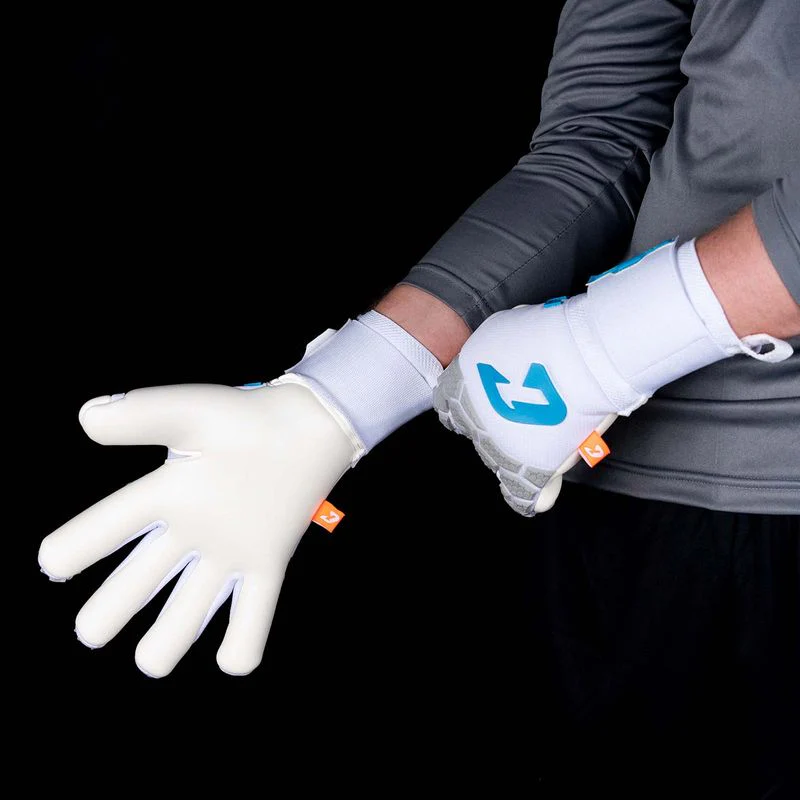 Fussballhandschuhe Fly White Soul Gr. 9.5 Weiss Torwart Keeper Goalie Handschuhe - Image 4