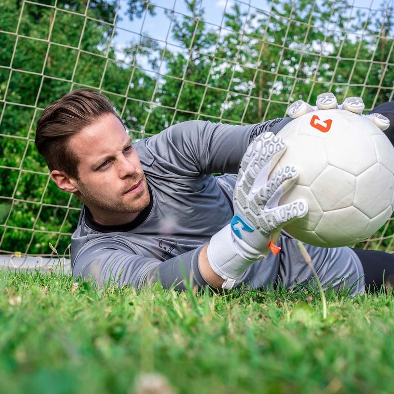 Fussballhandschuhe Fly White Soul Gr. 9.5 Weiss Torwart Keeper Goalie Handschuhe - Image 6