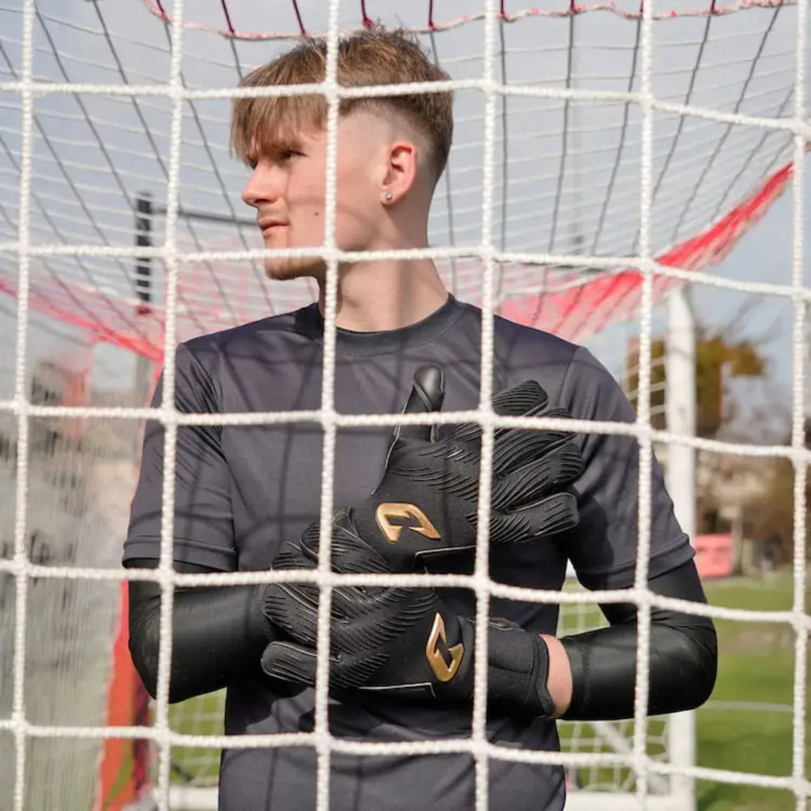Fussballhandschuhe Invictus Black Gold Gr. 7 Torwart Goalie Handschuhe - Image 7