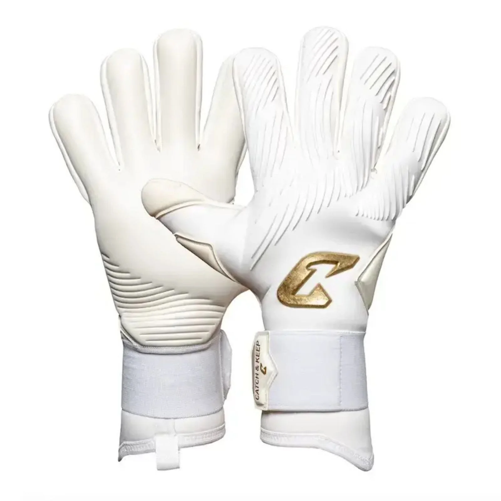 Fussballhandschuhe Invictus White Gold Gr. 11 Torwart Goalie Handschuhe