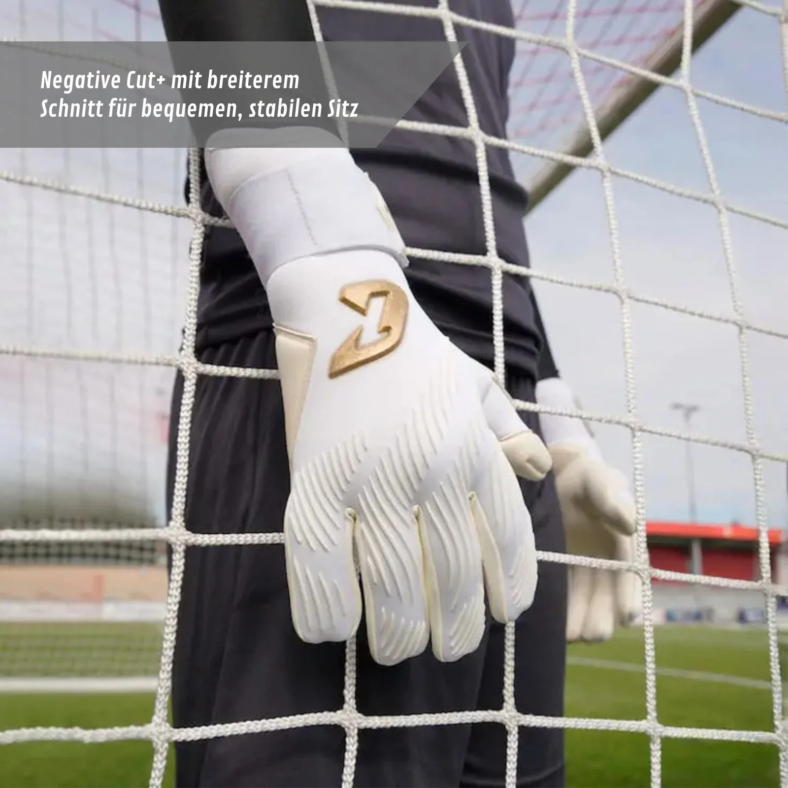 Fussballhandschuhe Invictus White Gold Gr. 11 Torwart Goalie Handschuhe - Image 5