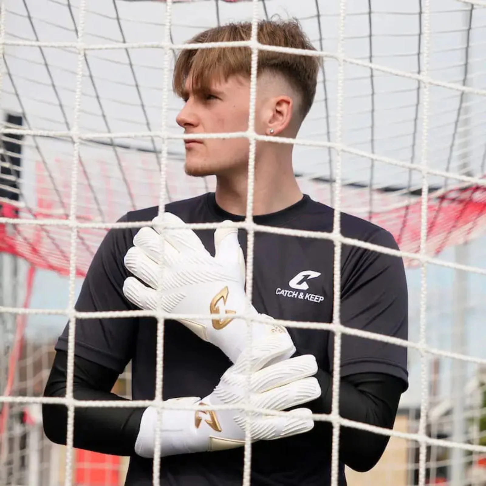 Fussballhandschuhe Invictus White Gold Gr. 11 Torwart Goalie Handschuhe - Image 7