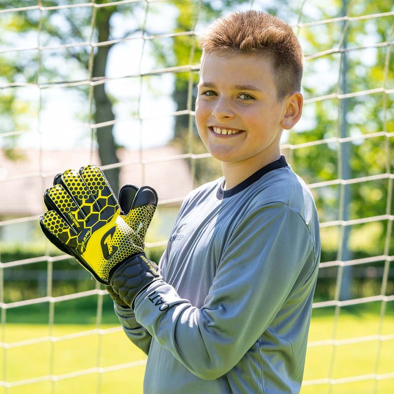Fussballhandschuhe Kralle Junior Pro 3.0 Gr. 4 Gelb Torwart Keeper Goalie Handschuhe - Image 5