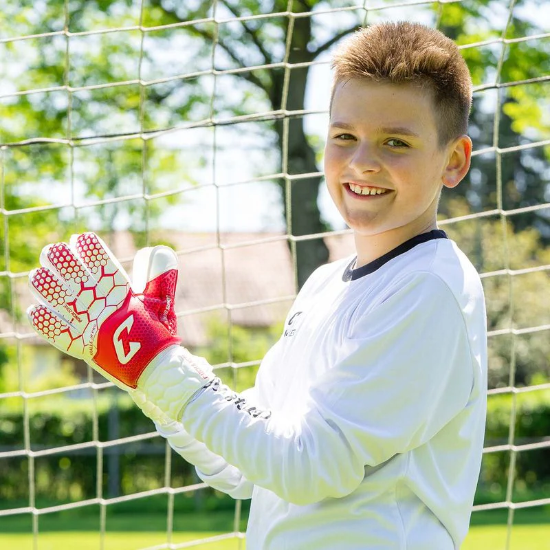 Fussballhandschuhe Kralle Junior Pro 3.0 Gr. 4 Rot Torwart Keeper Goalie Handschuhe - Image 5