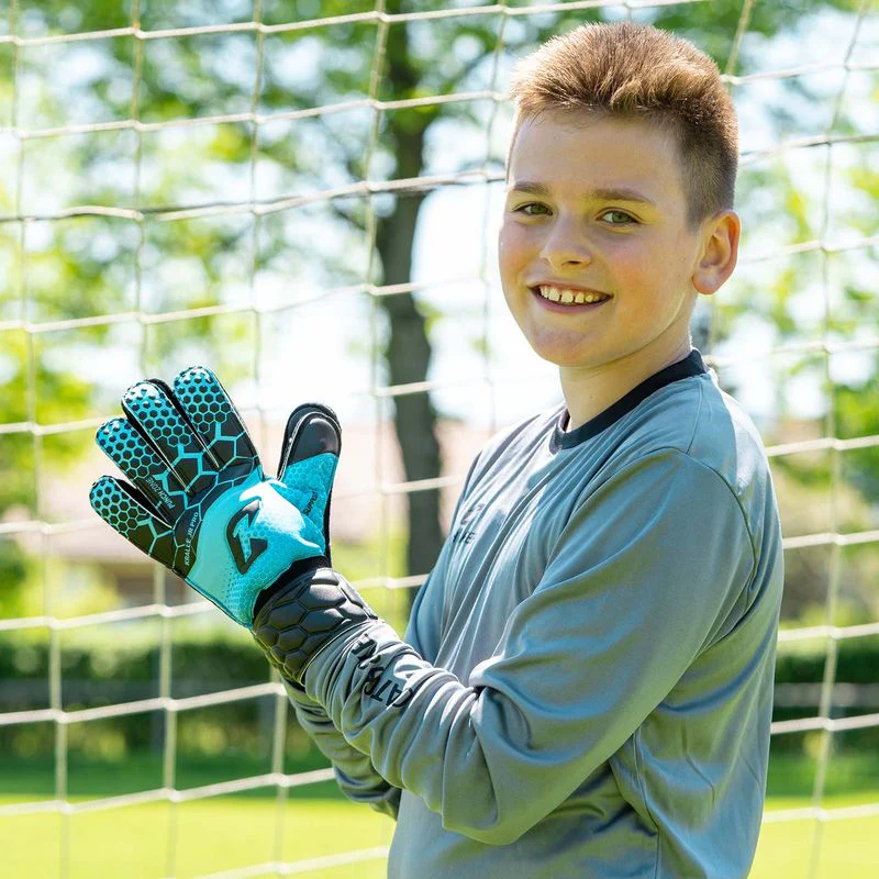 Fussballhandschuhe Kralle Junior Pro 3.0 Gr. 7 Blau Torwart Keeper Goalie Handschuhe - Image 5