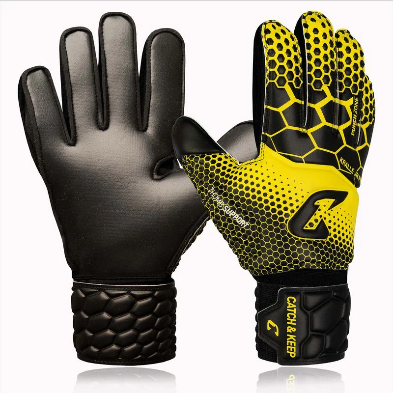 Fussballhandschuhe Kralle Junior Pro 3.0 Gr. 7 Gelb Torwart Keeper Goalie Handschuhe