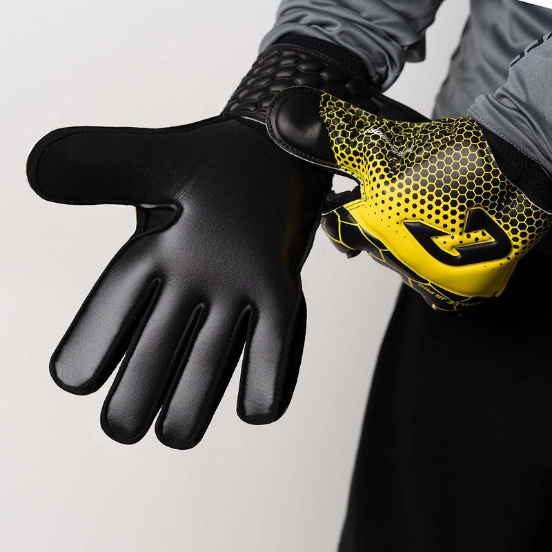 Fussballhandschuhe Kralle Junior Pro 3.0 Gr. 7 Gelb Torwart Keeper Goalie Handschuhe - Image 4