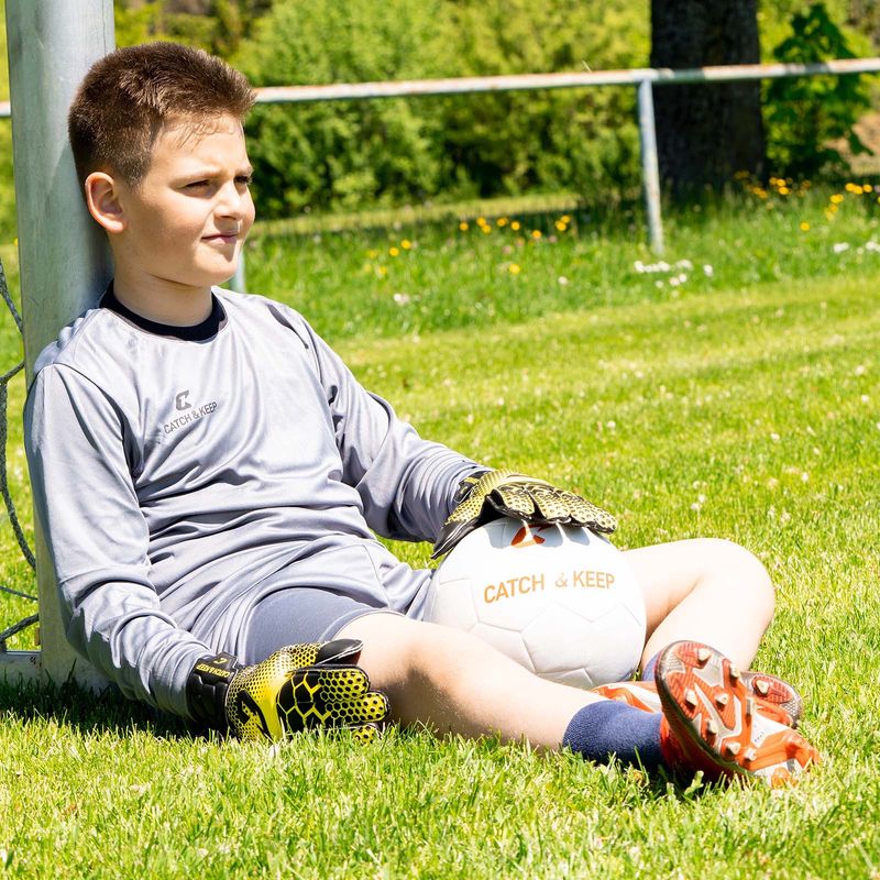 Fussballhandschuhe Kralle Junior Pro 3.0 Gr. 7 Gelb Torwart Keeper Goalie Handschuhe - Image 6