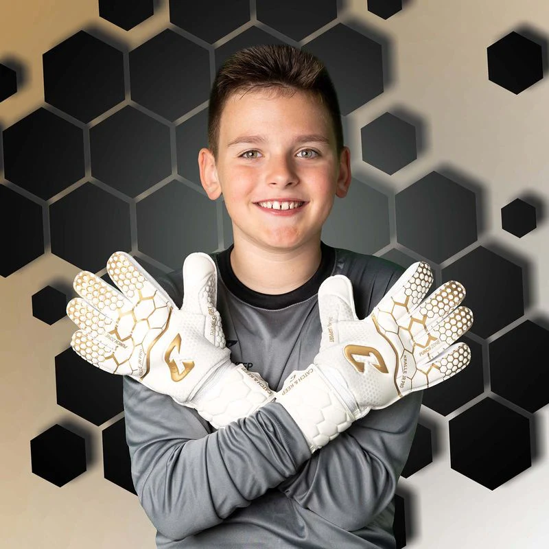 Fussballhandschuhe Kralle Junior Pro 3.0 Gr. 7 Golden Torwart Keeper Goalie Handschuhe - Image 3
